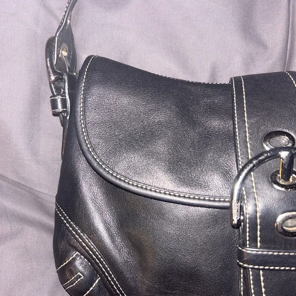 Coach Y2k Soho Black Vintage Buckle Shoulder Bag Purse D0778 F10192 - Picture 11 of 16